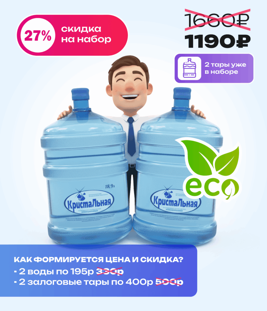 Доставка воды стартовый выгодный набор начальный